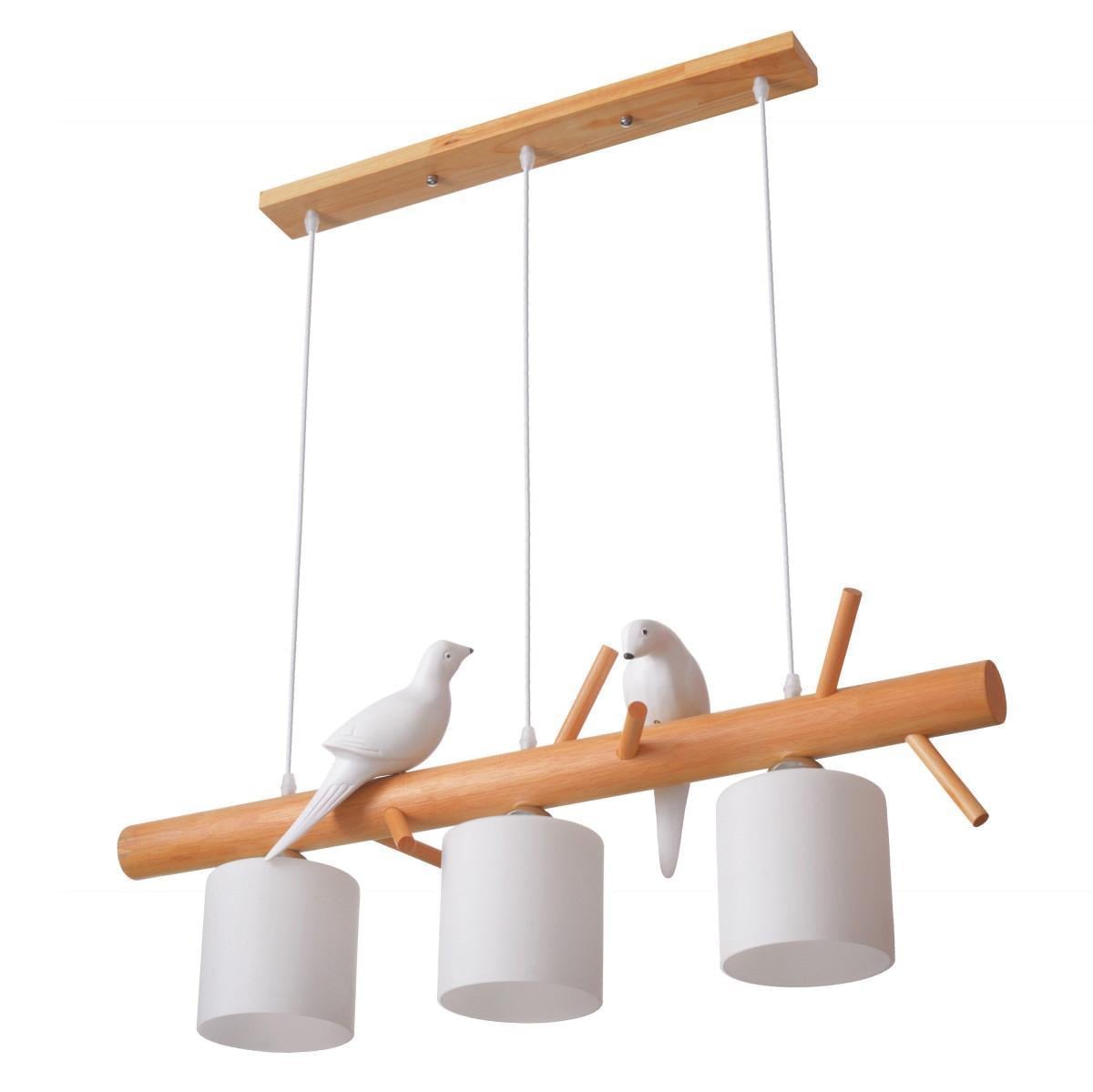 Люстра стельова Brille BR-01 601S/3 E27 Wood/WH Люстра стельова Brille BR-01 601S/3 E27 Wood/WH