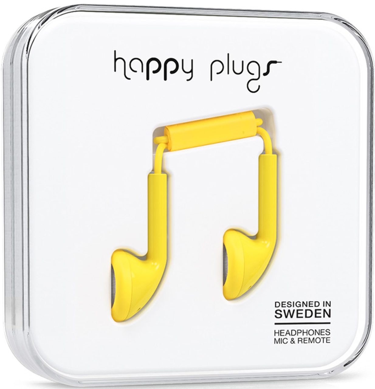 Проводные наушники-вкладыши Happy Plugs Headphones Earbud, Yellow