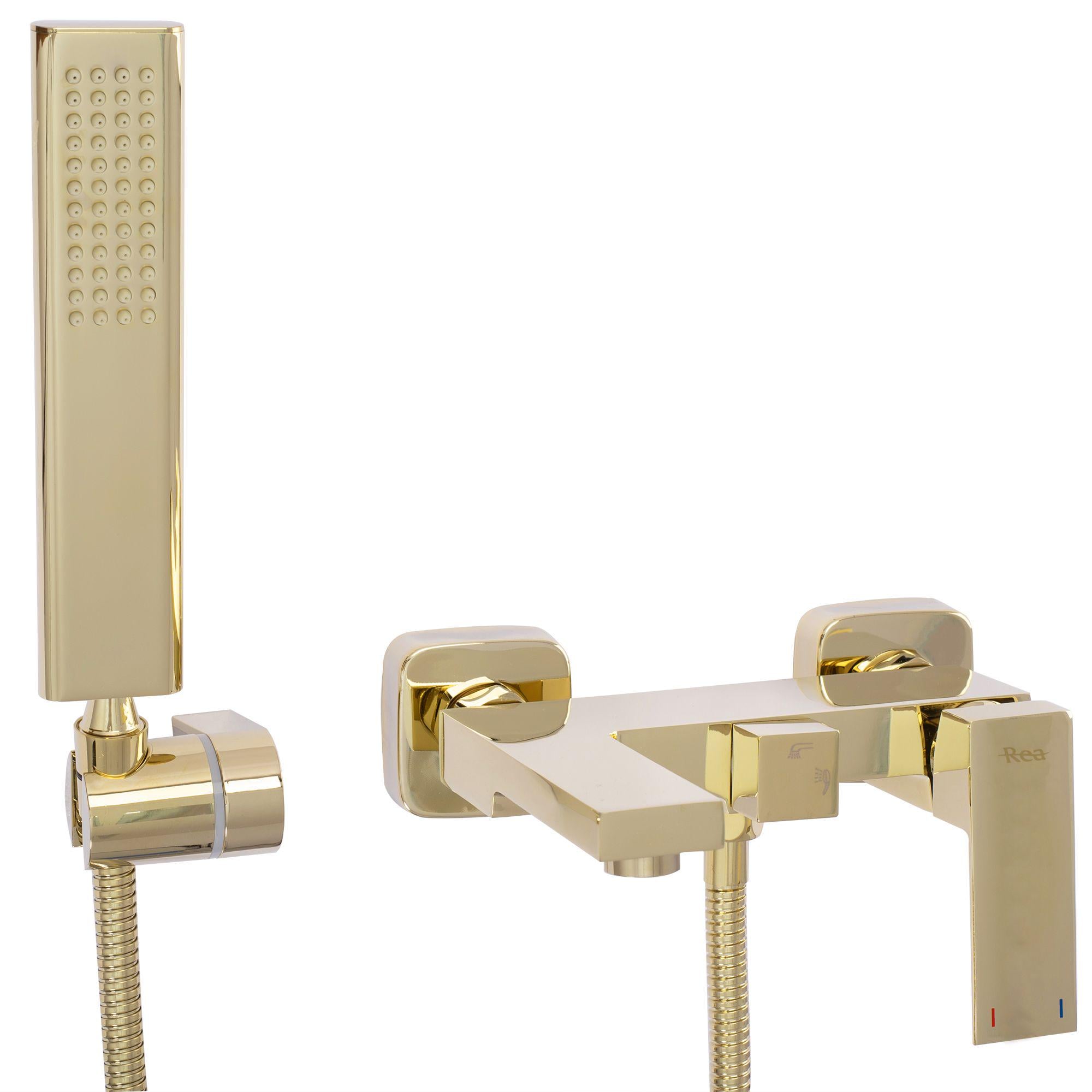 Смеситель для ванны CUBO REA FENIX GOLD REA-B5666 однорычажный Золотой (133514)