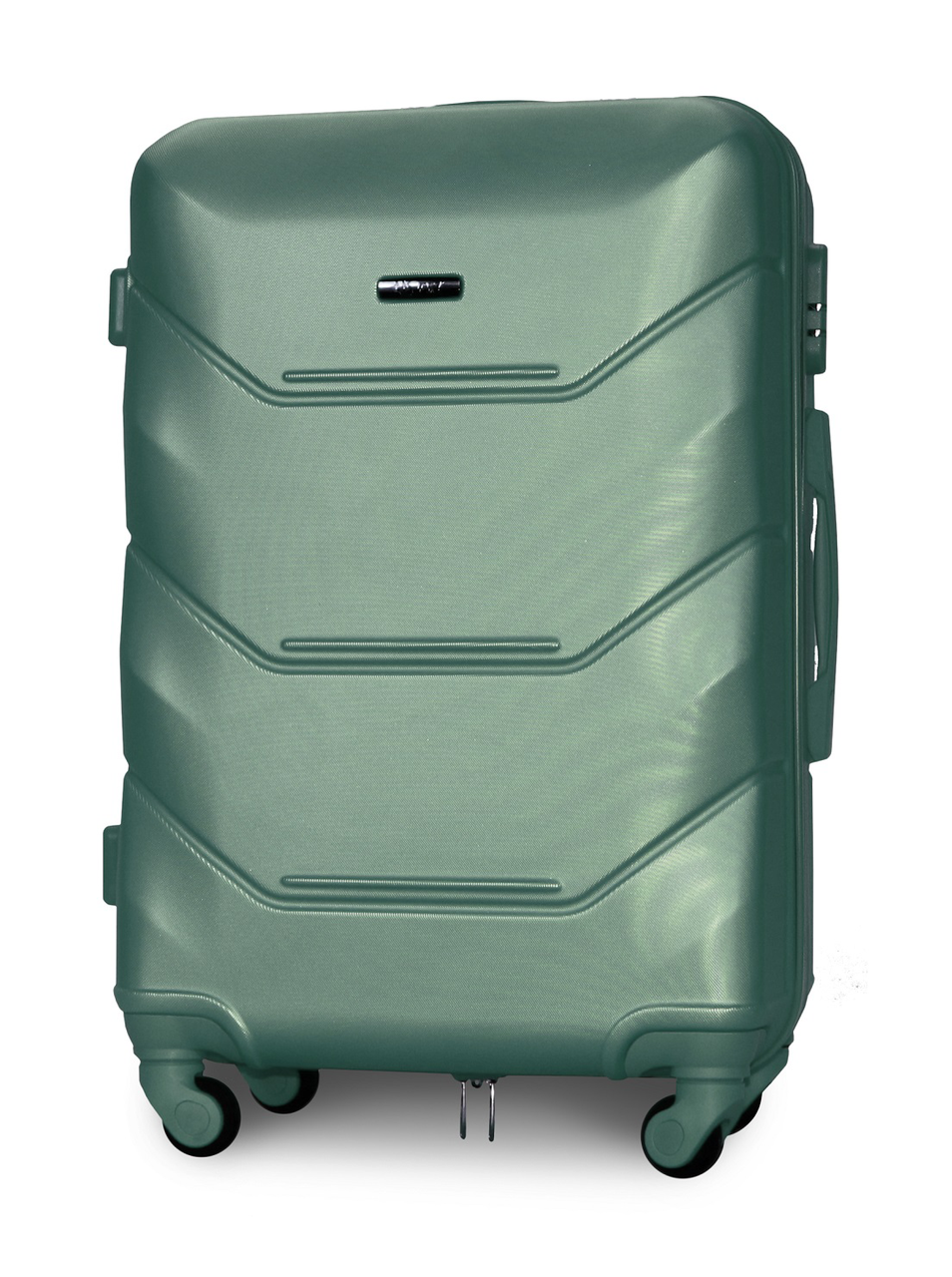 Чемодан пластиковый Fly K147 средний на 4 колесах 67х43х26 см 60 л Изумрудный