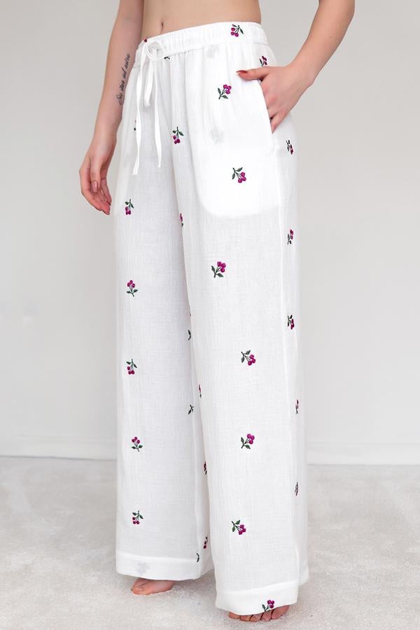 Брюки с вышивкой Forli из муслина Blueberry M/L (ML0084-39-09) - фото 2 Брюки с вышивкой Forli из муслина Blueberry M/L (ML0084-39-09) - фото 2