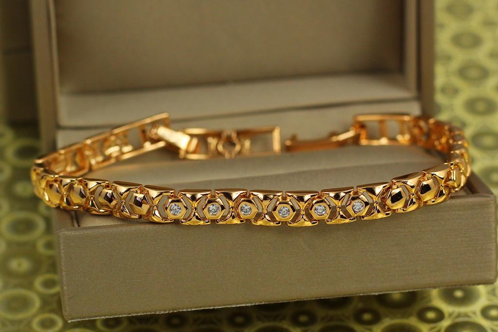 Браслет Xuping Jewelry Важный момент 17 см х 6 мм Золотистый (1932862587)