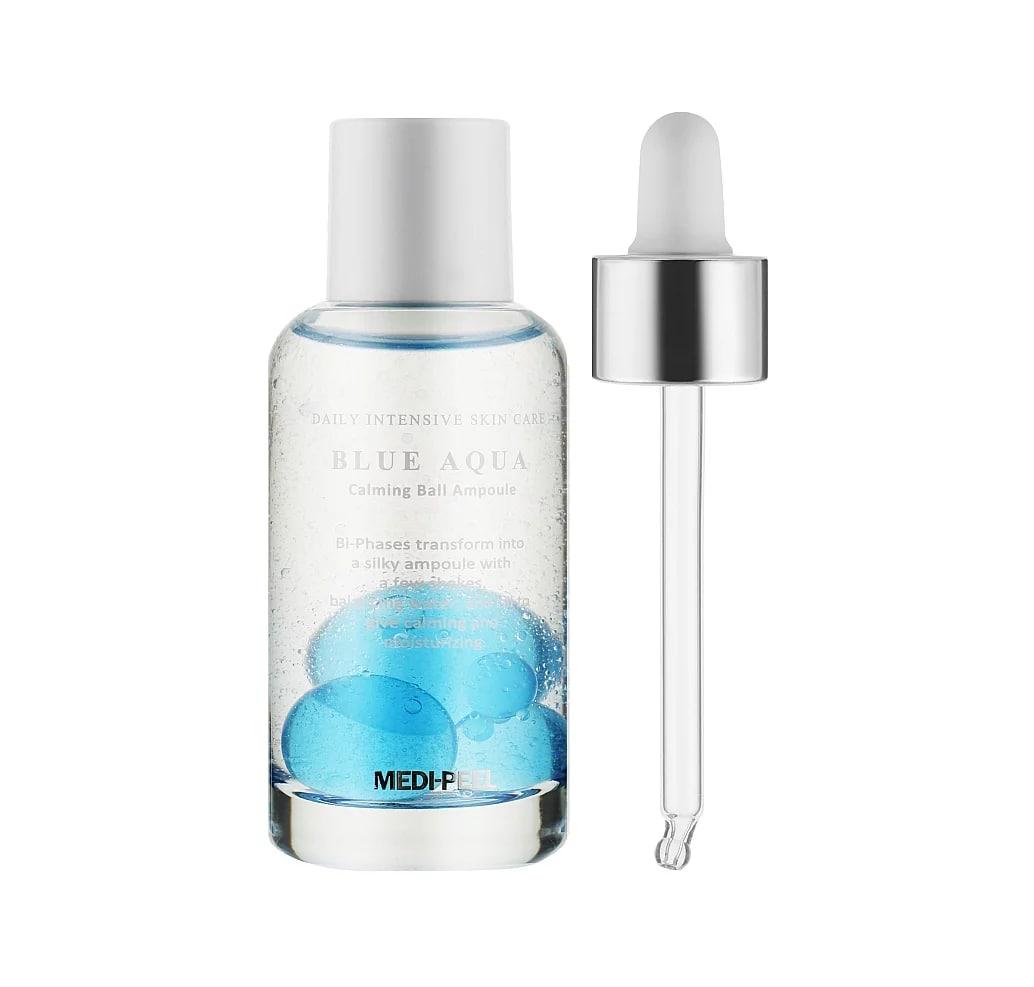 Двухфазная увлажняющая и успокаивающая сыворотка Blue Aqua Calming Ball Ampoule Medi-Peel 50 мл (8809409347394)