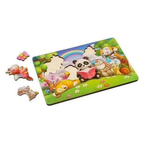 Пазл-вкладиш Звірі на лісовій галявині (15881)