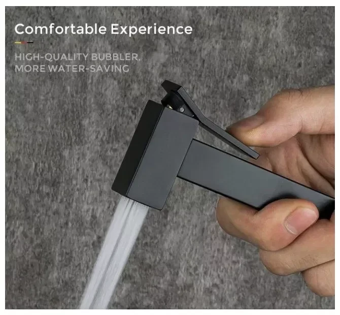 Гигиенический душ скрытого монтажа Gappo G7217-6 Черный (G7217-6) - фото 5 Гигиенический душ скрытого монтажа Gappo G7217-6 Черный (G7217-6) - фото 5