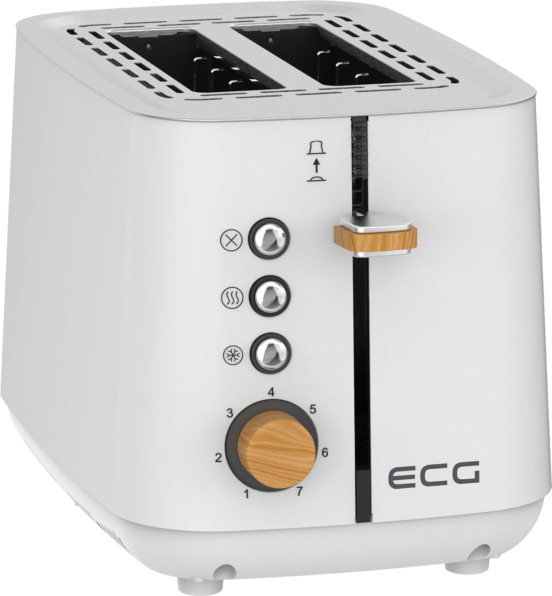 Тостер в металлическом корпусе ECG ST 2768 Timber White