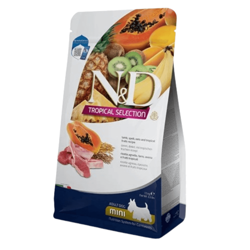 Корм сухий низькозерновий Farmina N&D Tropical Selection для дорослих собак дрібних порід з ягням і тропічними фруктами 5 кг (2998381766)