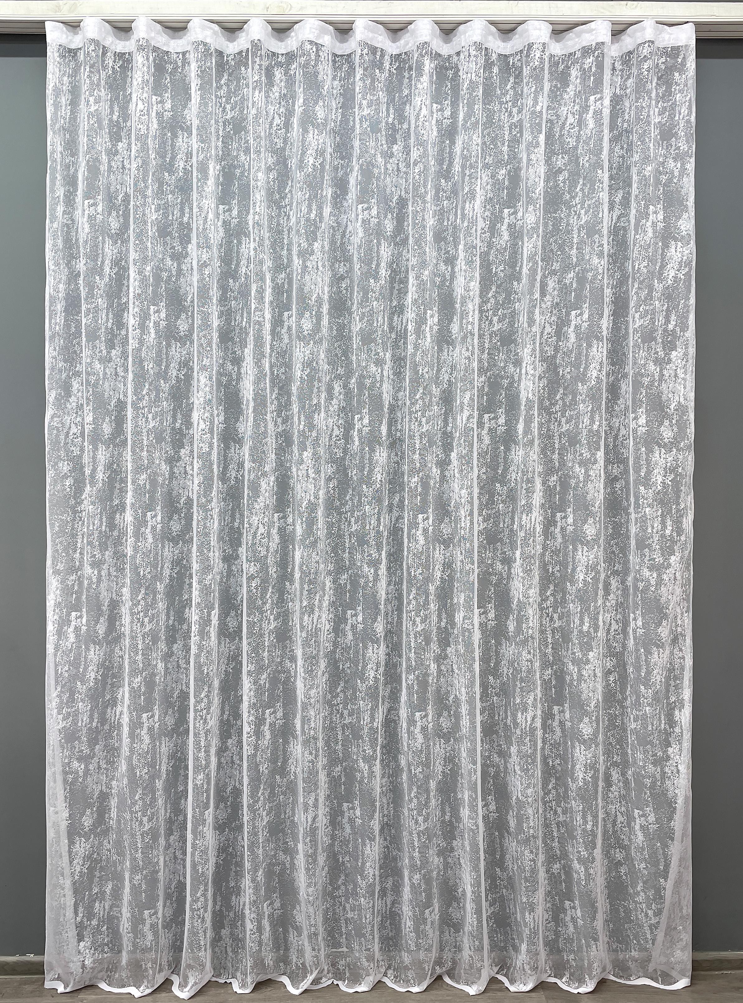 Тюль VR-Textil 1447т Мрамор жаккард 300х270 см Белый (42-0298)