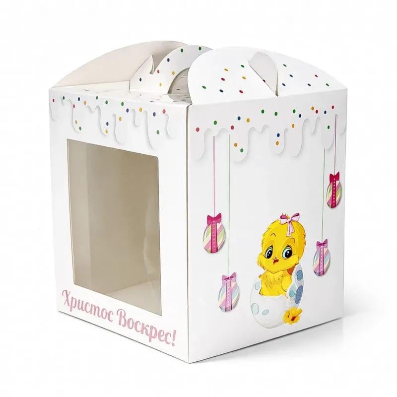 Коробка для куличей Пасхальная17х17х21 см (11380) Коробка для куличей Пасхальная17х17х21 см (11380)