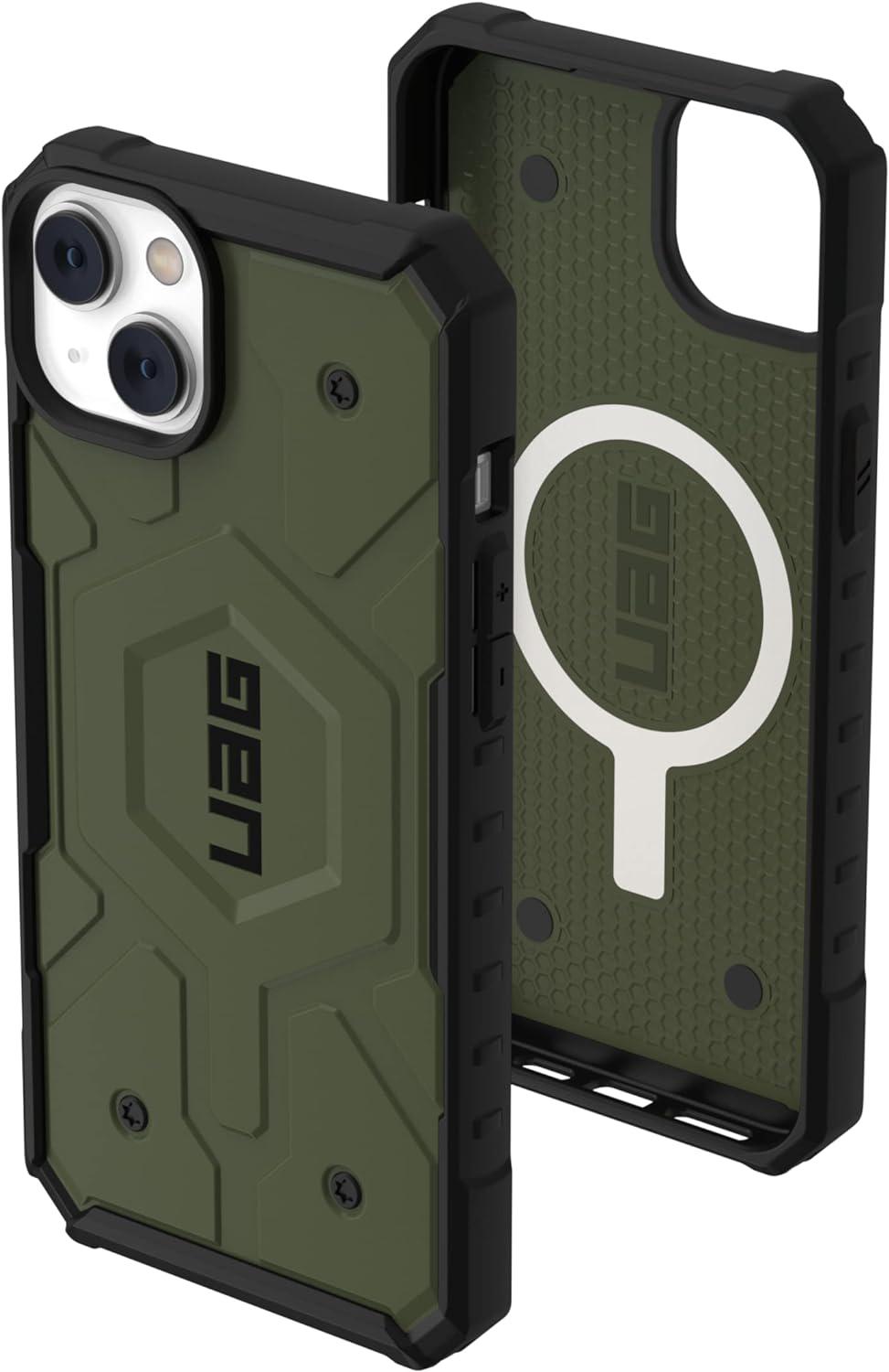 Чохол протиударний UAG Pathfinder MagSafe 114053117272 для Iphone 14 Plus/15 Plus (6.7") Olive - фото 1