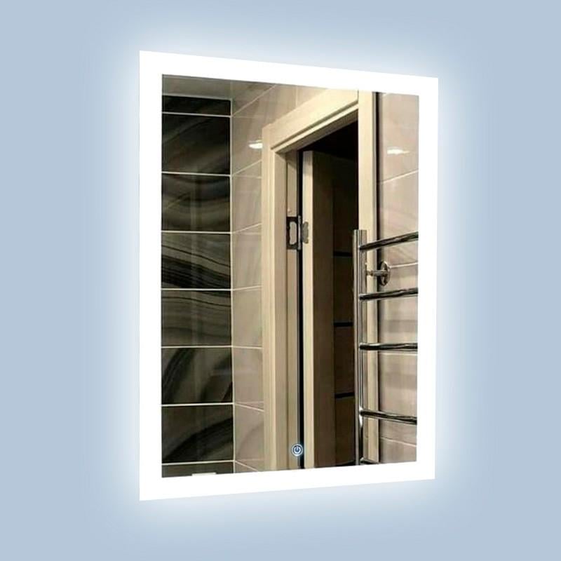 Зеркало c подсветкой led в ванную комнату прямоугольное сенсор 600х800 мм (L51-С)