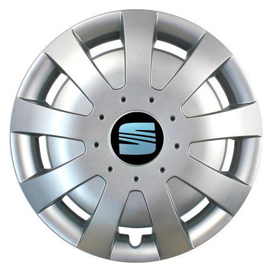 Автомобильные колпаки SKS 309 R15 с логотипом Seat 4 шт. Серебристый