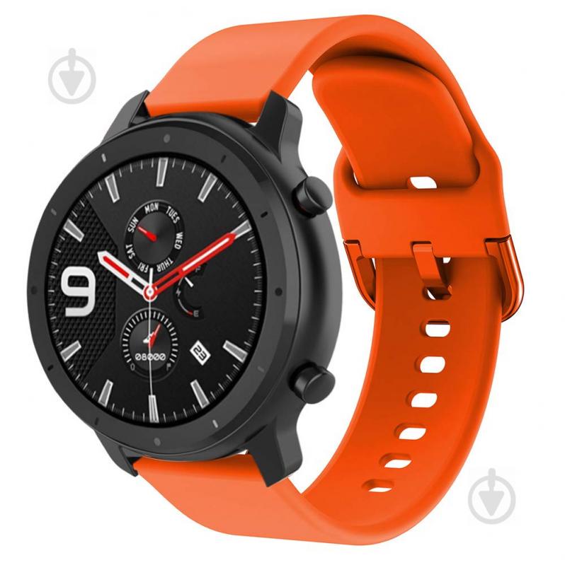 Ремешок BeWatch New силиконовый 20 мм для Xiaomi Amazfit BIP/GTS/GTR 42 mm Оранжевый (1012307)