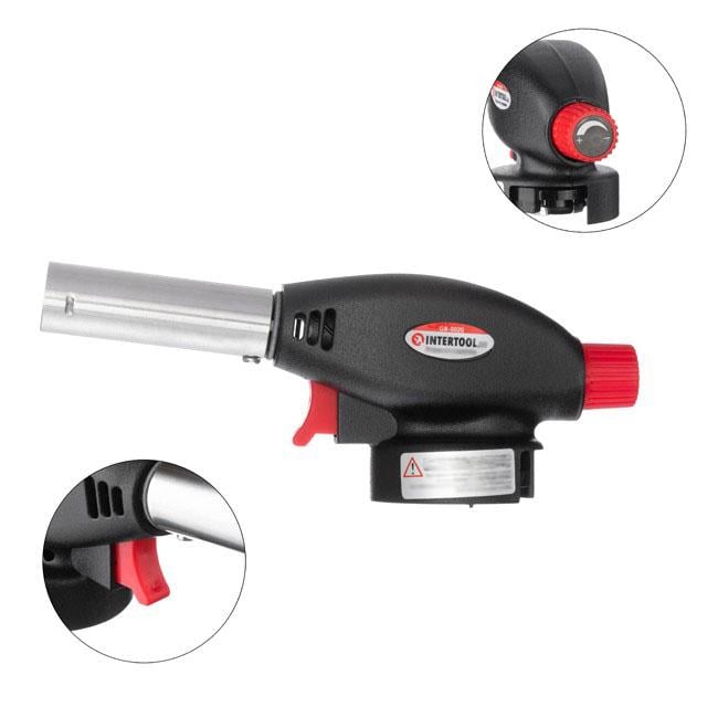 Пальник газовий Intertool п'єзозапалювання на курці регулятор (000026741) - фото 3 Пальник газовий Intertool п'єзозапалювання на курці регулятор (000026741) - фото 3