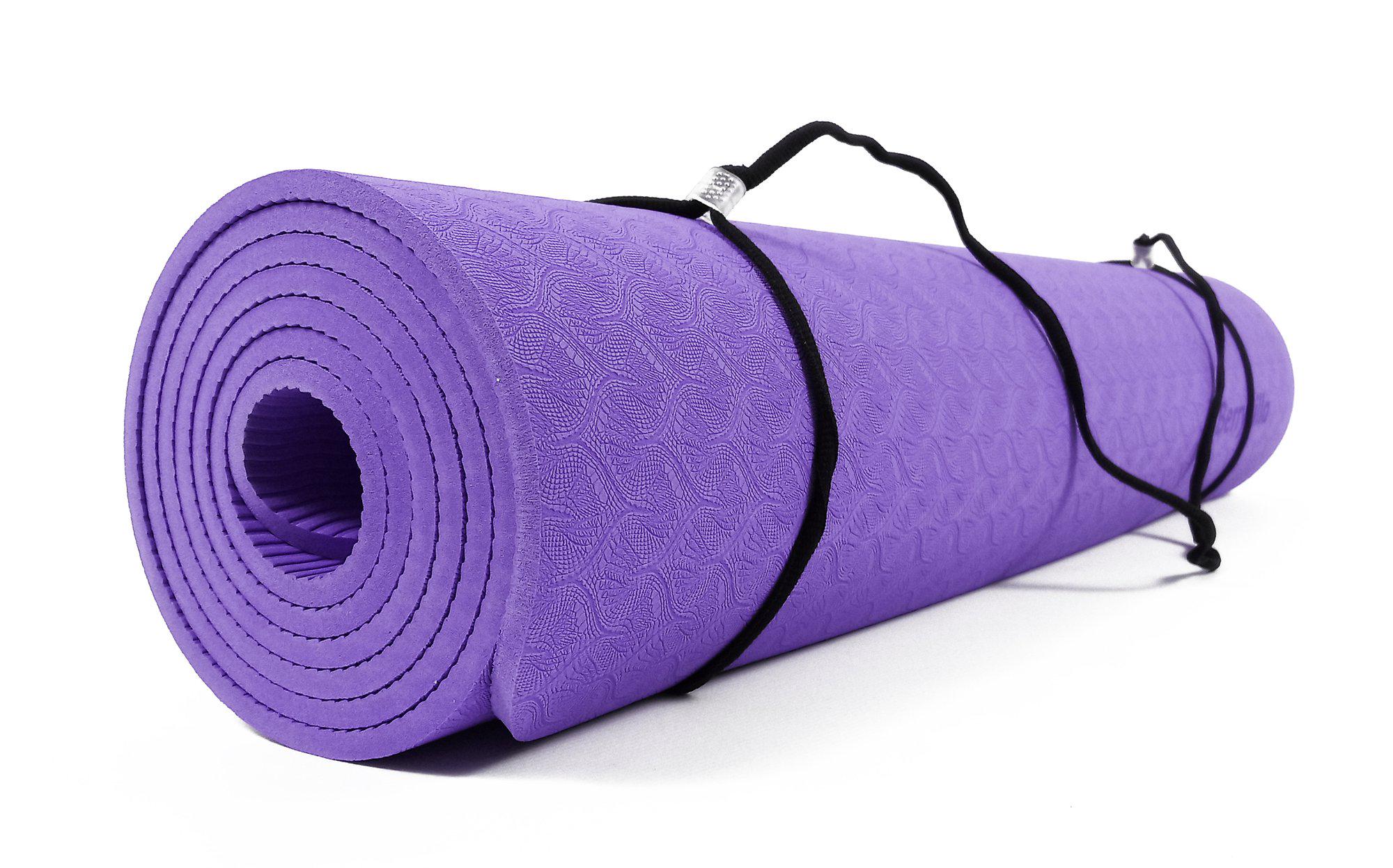 Килимок для йоги TPE Berynilla ECO-Friendly 6 мм одношаровий Фіолетовий - фото 1