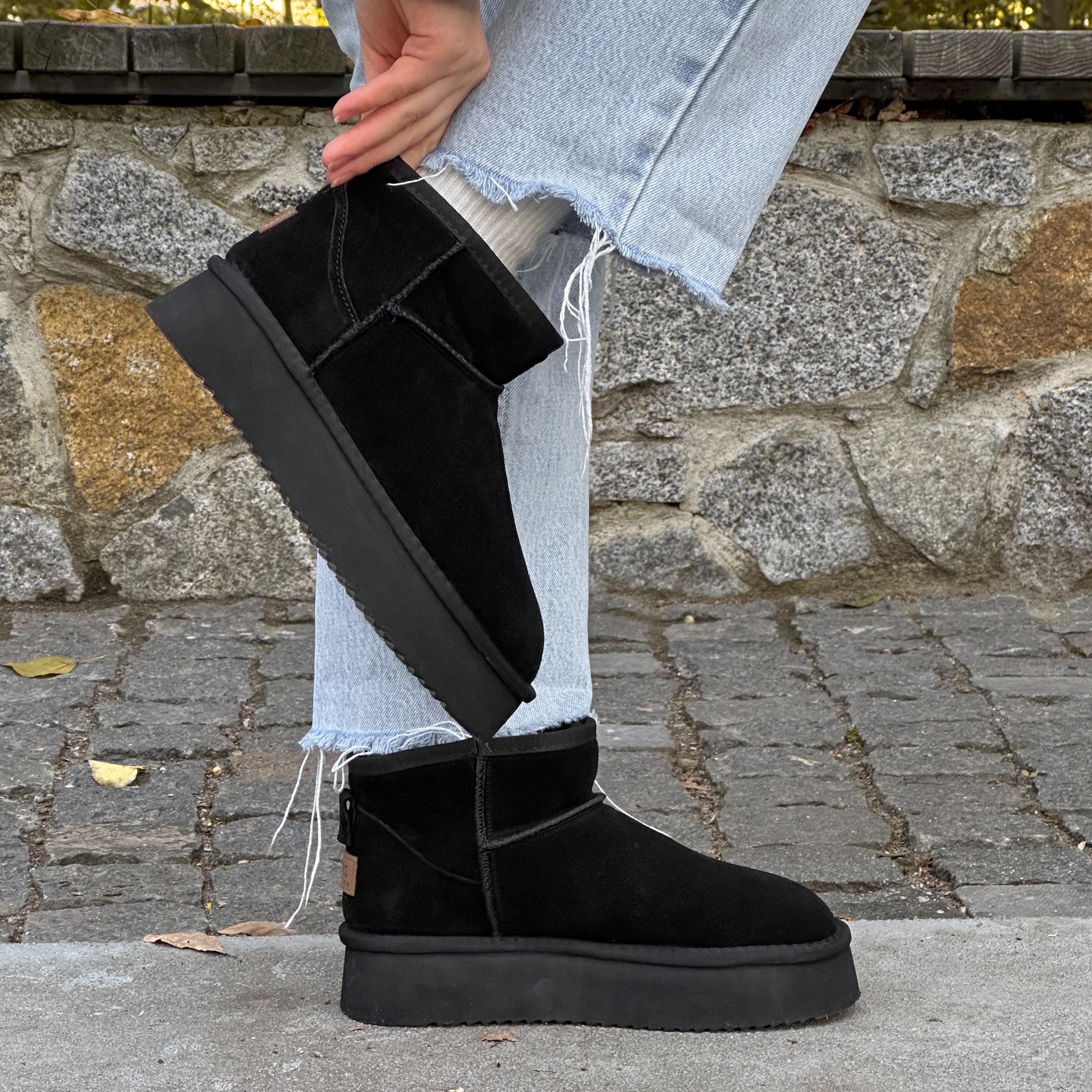 Угги из меха и натуральной замши (A801-40) - фото 5