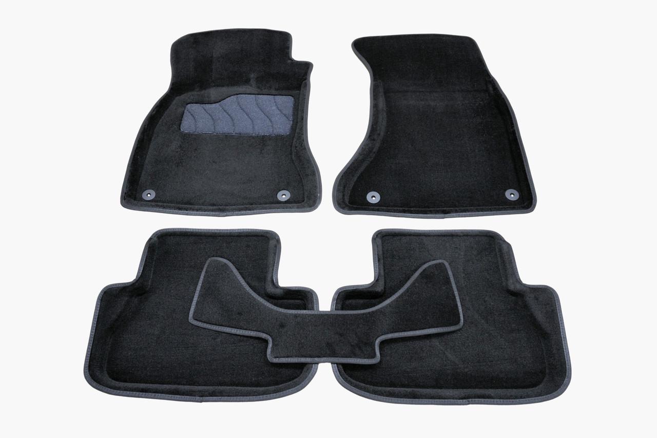 Коврики в салон ворсовые 3D Seintex Audi A4 B8 2007-2015 5 шт. Черный 86290