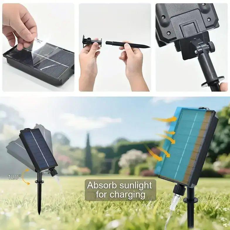 Гірлянда з сонячною батареєю 1800 mAh USB 10 м пультом управління і декількома варіантами мерехтіння і світіння (opt-105044) - фото 5