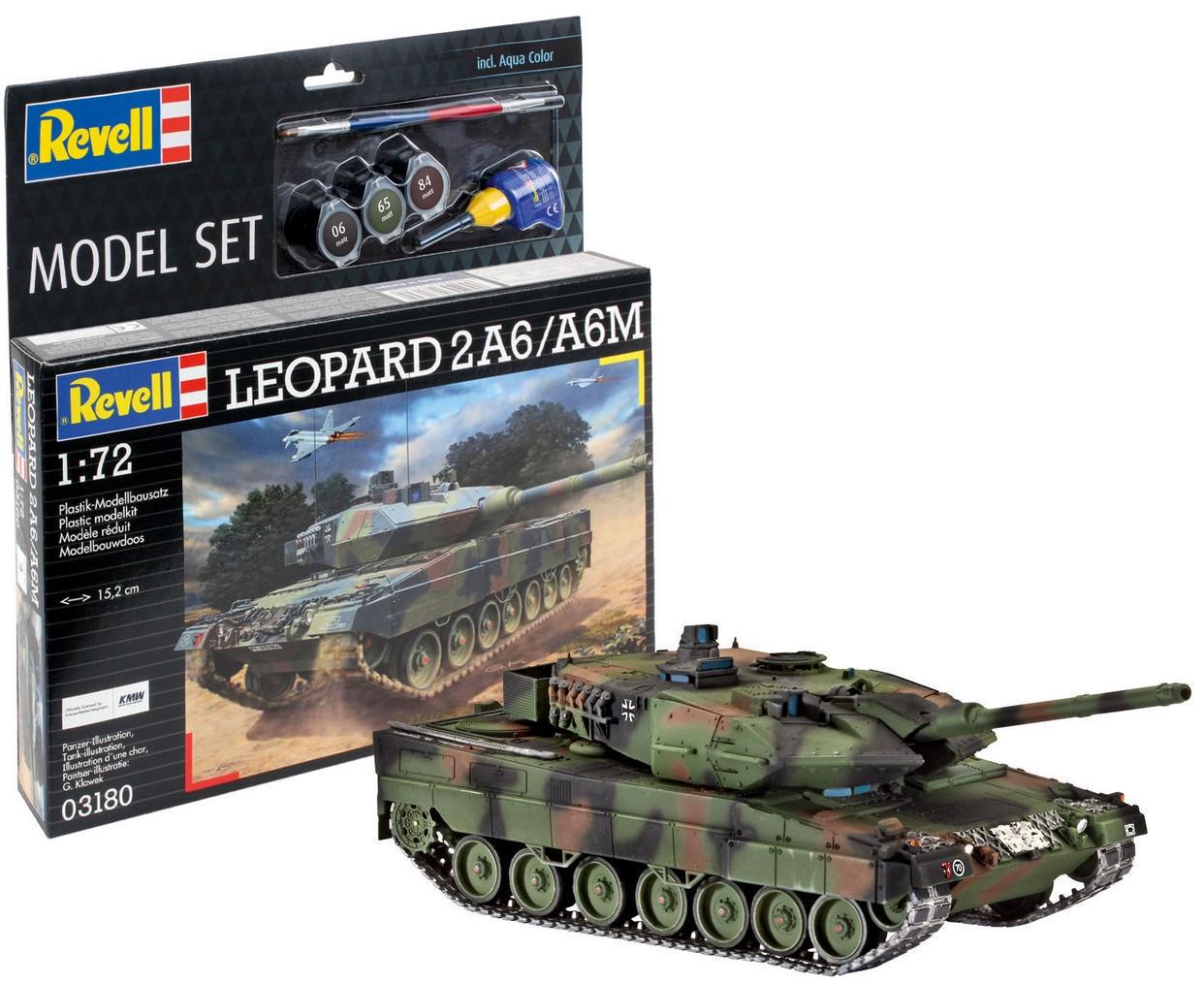 Сборная модель Revell Танк Леопард 2A6/A6M уровень 4/1:72 (RVL-63180) - фото 2