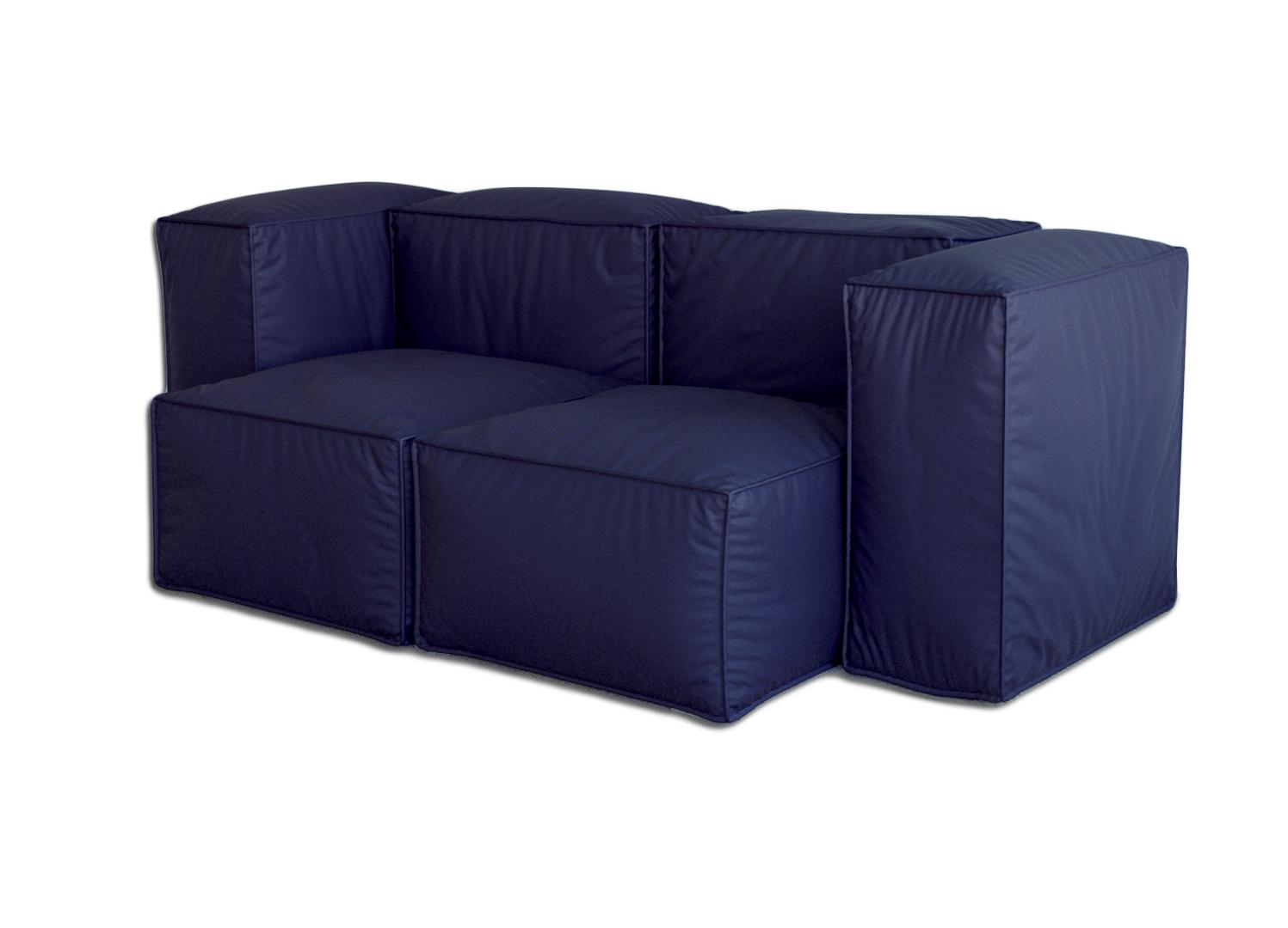 Диван офисный модульный Tobi Sho Magic Вальде велюр нераскладной 2200х1300х700 мм Navy