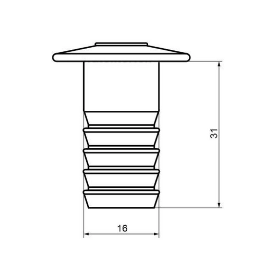 Прихований магнітний стопор для дверей Antey Vision Чорний (PL020385) - фото 5