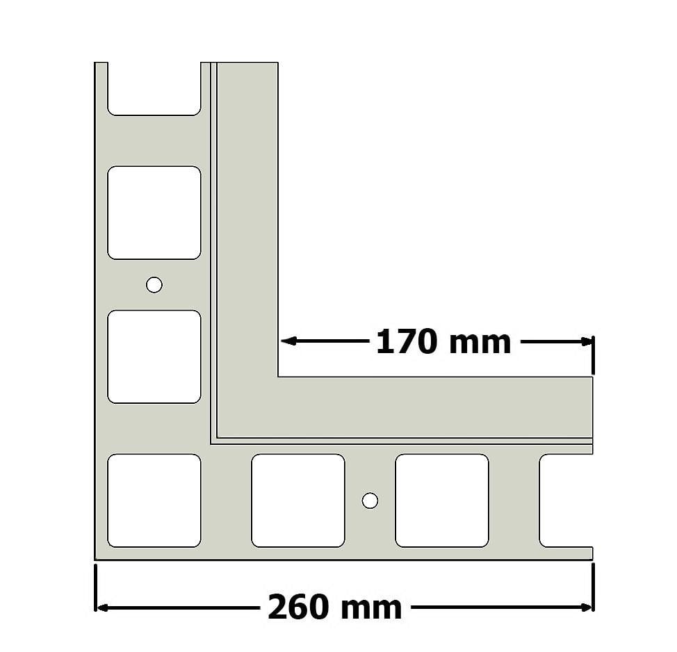 Угол внутренний 90 градусов для профиля MAXI капельник отлив под плитку для открытого балкона/террасы 260х260 мм Коричневый матовый - фото 2 Угол внутренний 90 градусов для профиля MAXI капельник отлив под плитку для открытого балкона/террасы 260х260 мм Коричневый матовый - фото 2