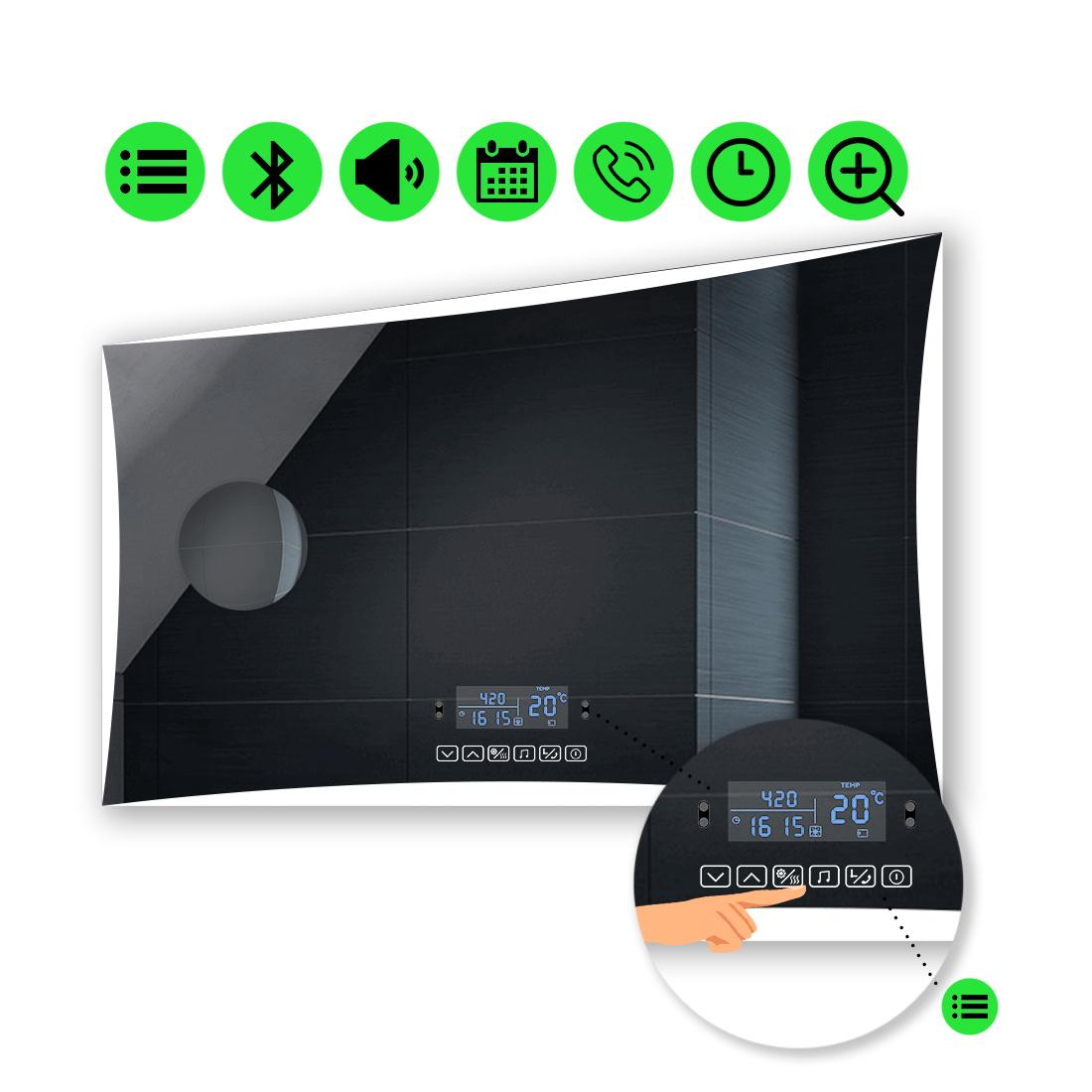 Зеркало с LED подсветкой Amado с Smart-блоком и линзой без подсветки 80x100 см (Amado153)