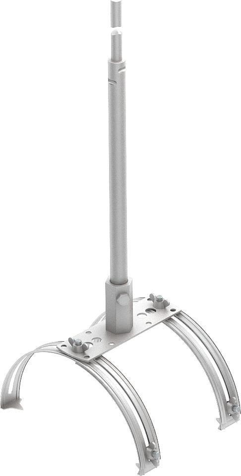 Молниеприемник OBO Bettermann F-FIX-132 1 м расстояние между держателями 110 мм нержавеющая сталь на конек крыши (5403330)