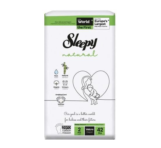 Подгузники Sleepy Natural 2 3-6 кг 42 шт. (18706)