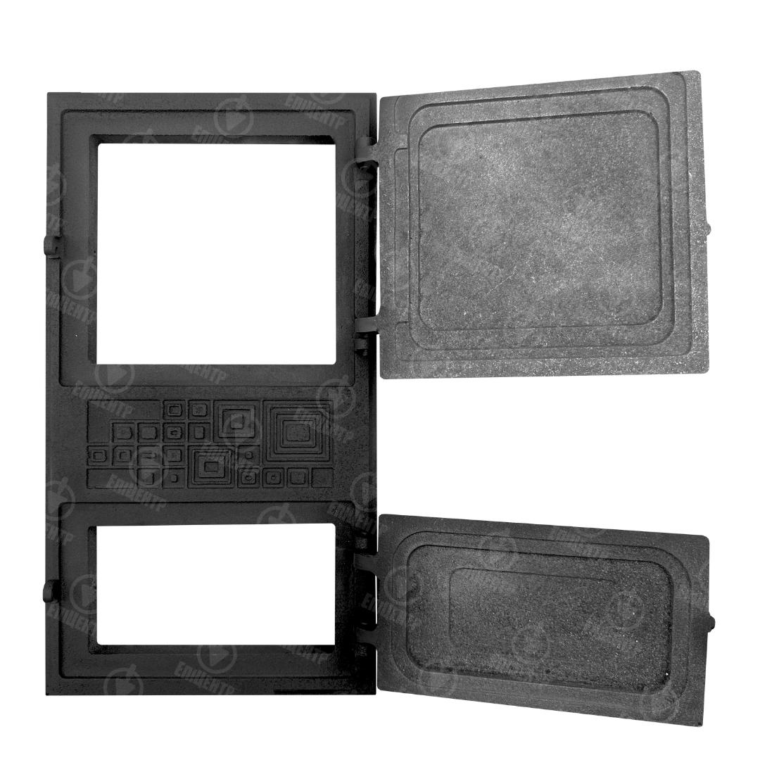 Дверцята для печі чавунні Модерн спарені 265х480 мм (75к-black) - фото 4 Дверцята для печі чавунні Модерн спарені 265х480 мм (75к-black) - фото 4