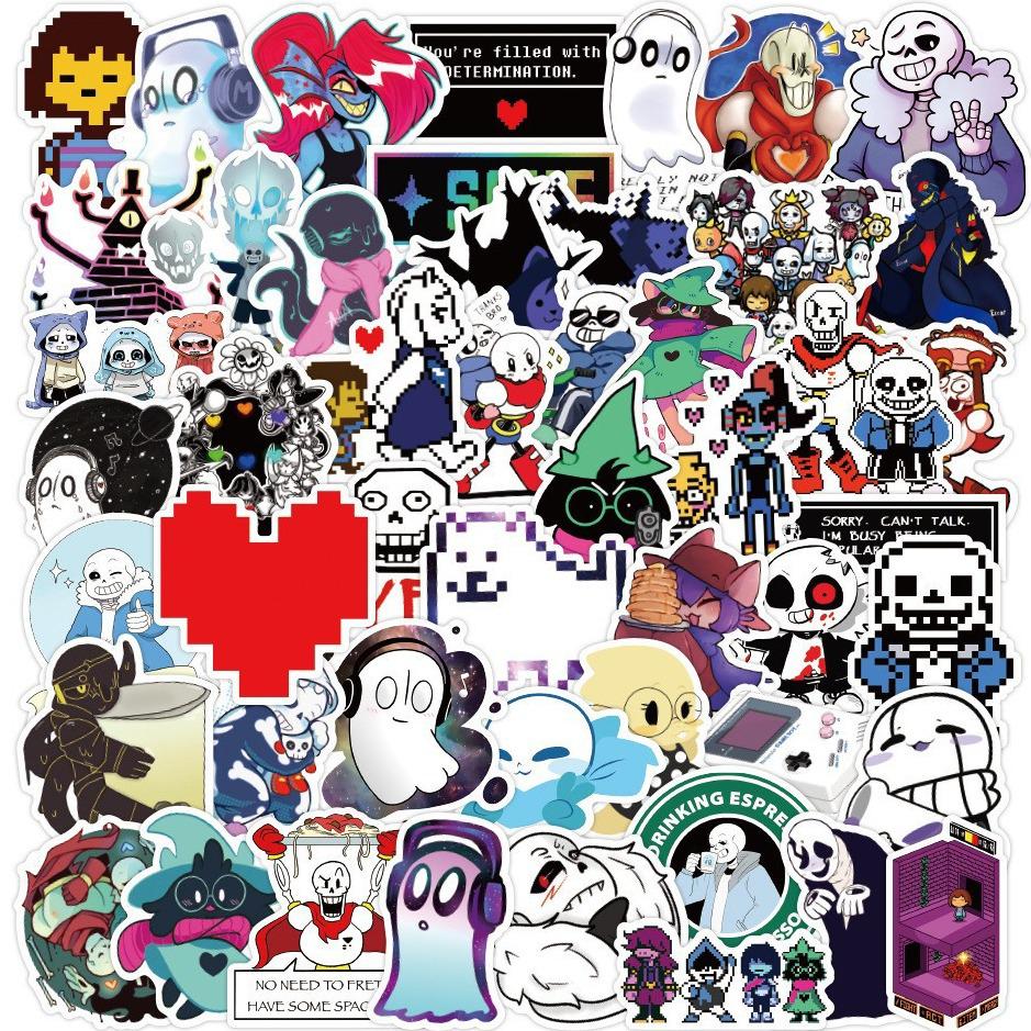 Стикеры виниловые Андертейл №2 50 шт. (10684)