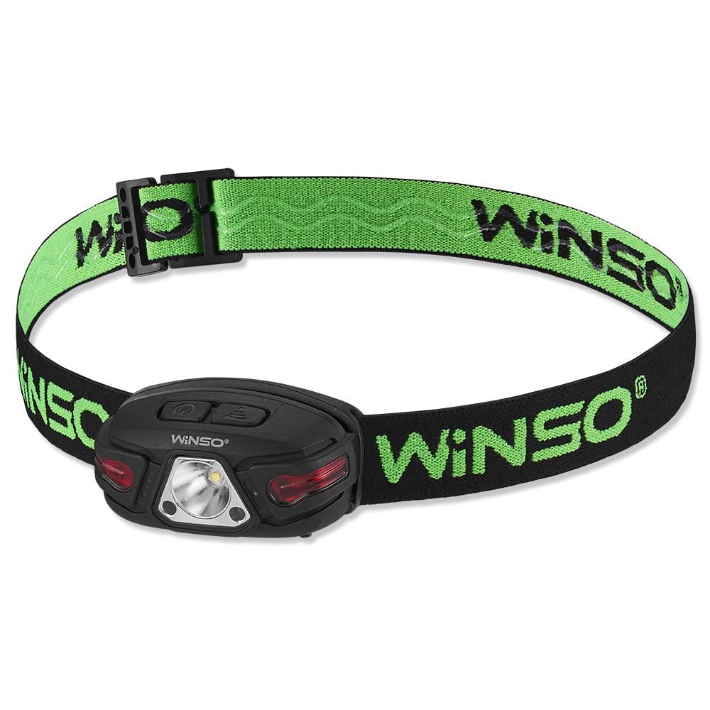 Фонарь налобный WINSO 250Lm 5W LED 850 mAh с сенсором Белый/Красный (750500)