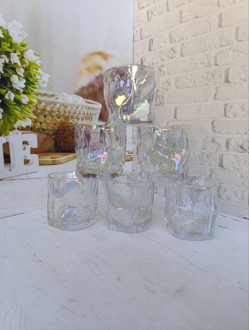 Набір склянок для віскі S&T 768-18-2 скляних 6 шт. 260 мл Прозорий перламутр (768-18-2) - фото 1 Набір склянок для віскі S&T 768-18-2 скляних 6 шт. 260 мл Прозорий перламутр (768-18-2) - фото 1