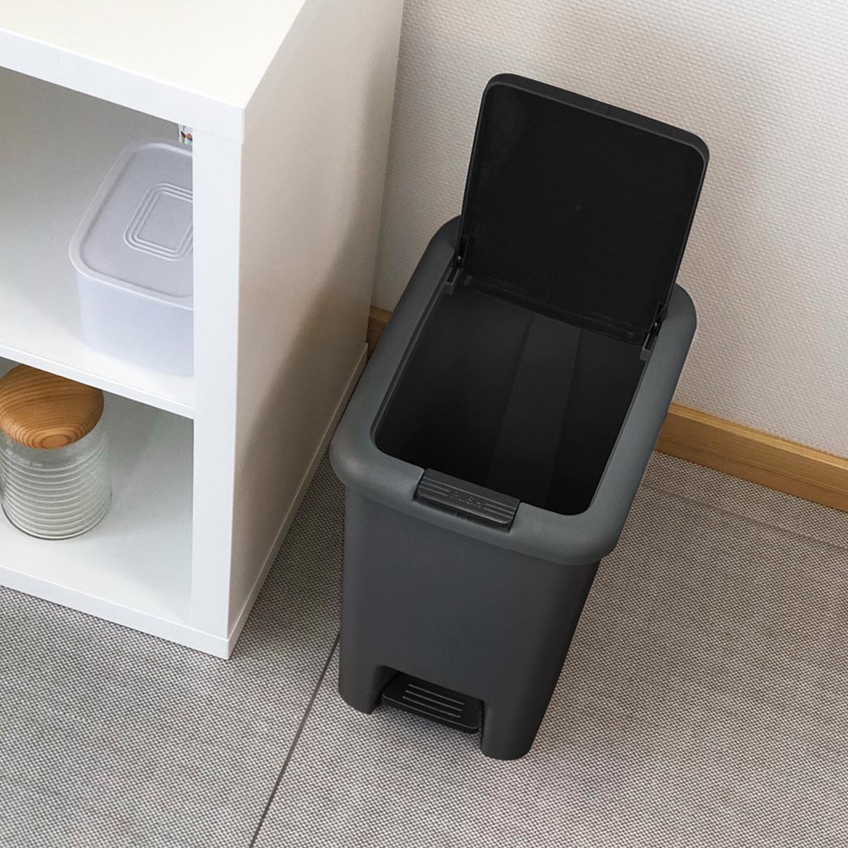 Відро для сміття МВМ MY HOME BIN-01 з кришкою і педаллю 20 л Антрацитовий (BIN-01 20L ANTHRACITE) - фото 11