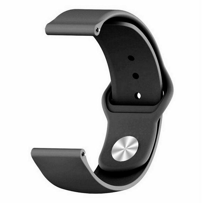 Ремешок силиконовый универсальный для Amazfit GTR 4/GTR 3 Pro/GTR 2e/GTR 47 мм 20 мм Black (sr20L01 b)