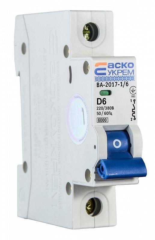 Автоматический выключатель АСКО-Укрем ВА-2017 1P 6А 6кА D (A0010170085) - фото 3 Автоматический выключатель АСКО-Укрем ВА-2017 1P 6А 6кА D (A0010170085) - фото 3