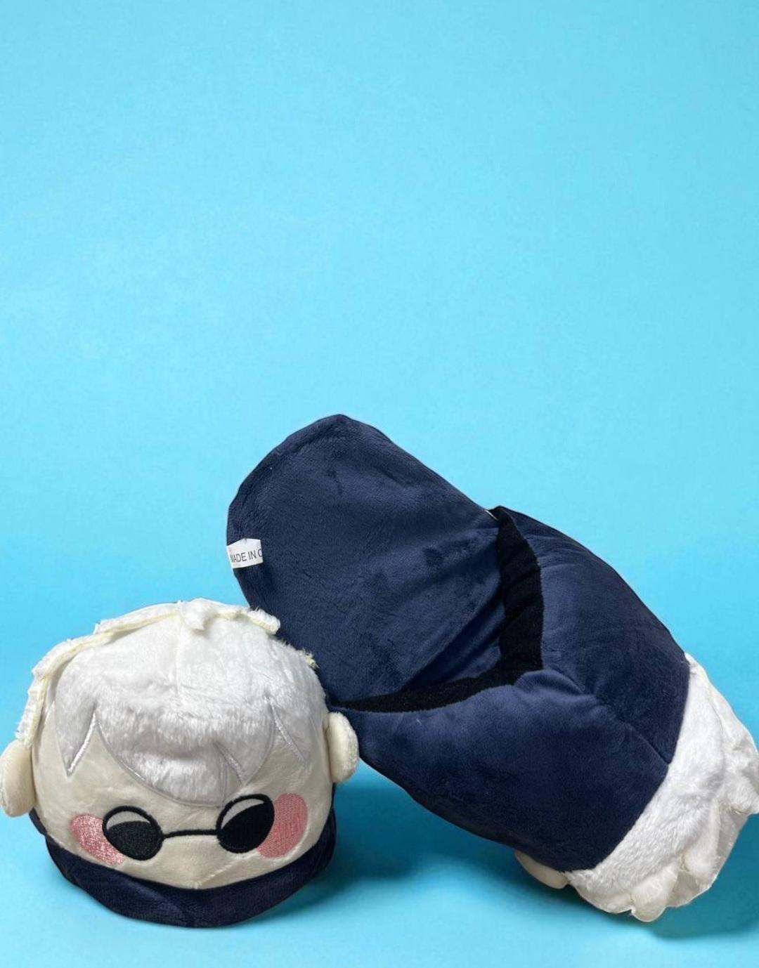 Тапочки домашние плюшевые Годжо Сатору аниме р. 32-39 - фото 4 Тапочки домашние плюшевые Годжо Сатору аниме р. 32-39 - фото 4