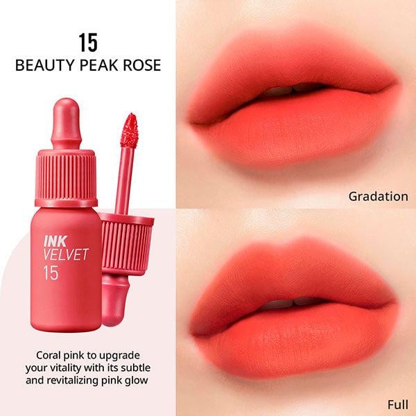 Тінт для губ матовий Peripera Ink The Velvet 015 Beauty Peak Rose 4 г - фото 2