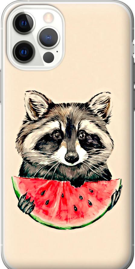 Чехол на iPhone 12 Pro Енотик с арбузом (4605t-2052-42517) Чехол на iPhone 12 Pro Енотик с арбузом (4605t-2052-42517)