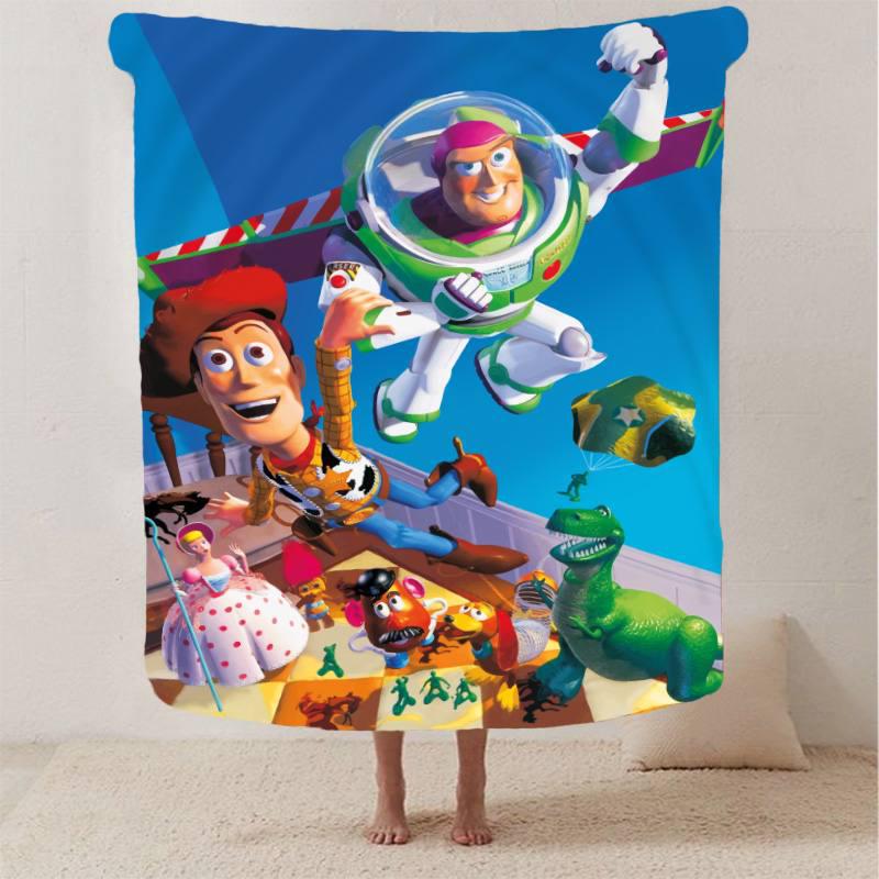 Плед плюшевый с 3D рисунком велюр История игрушек 135х160 см (12803В)