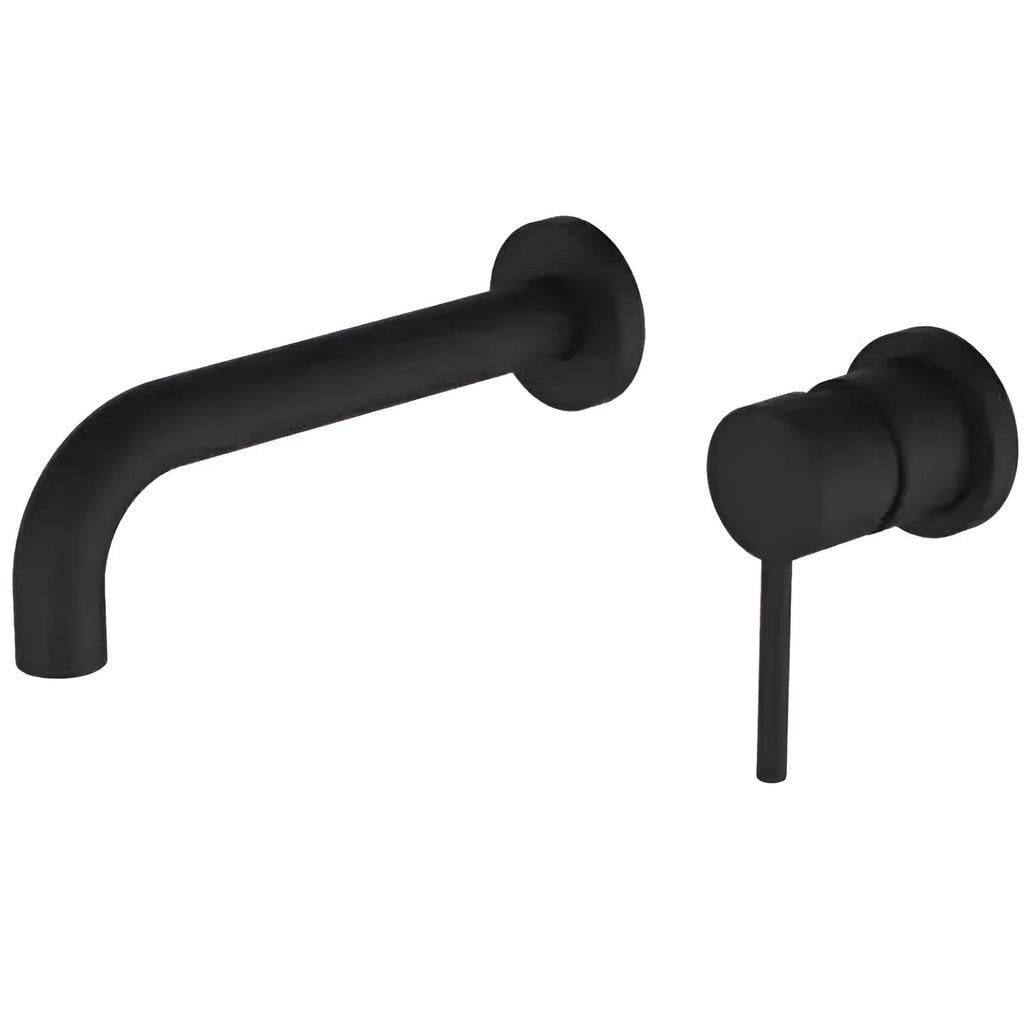 Смеситель для умывальника однорычажный настенного монтажа Wezer EKO10A-01ВLACK Черный (157696)