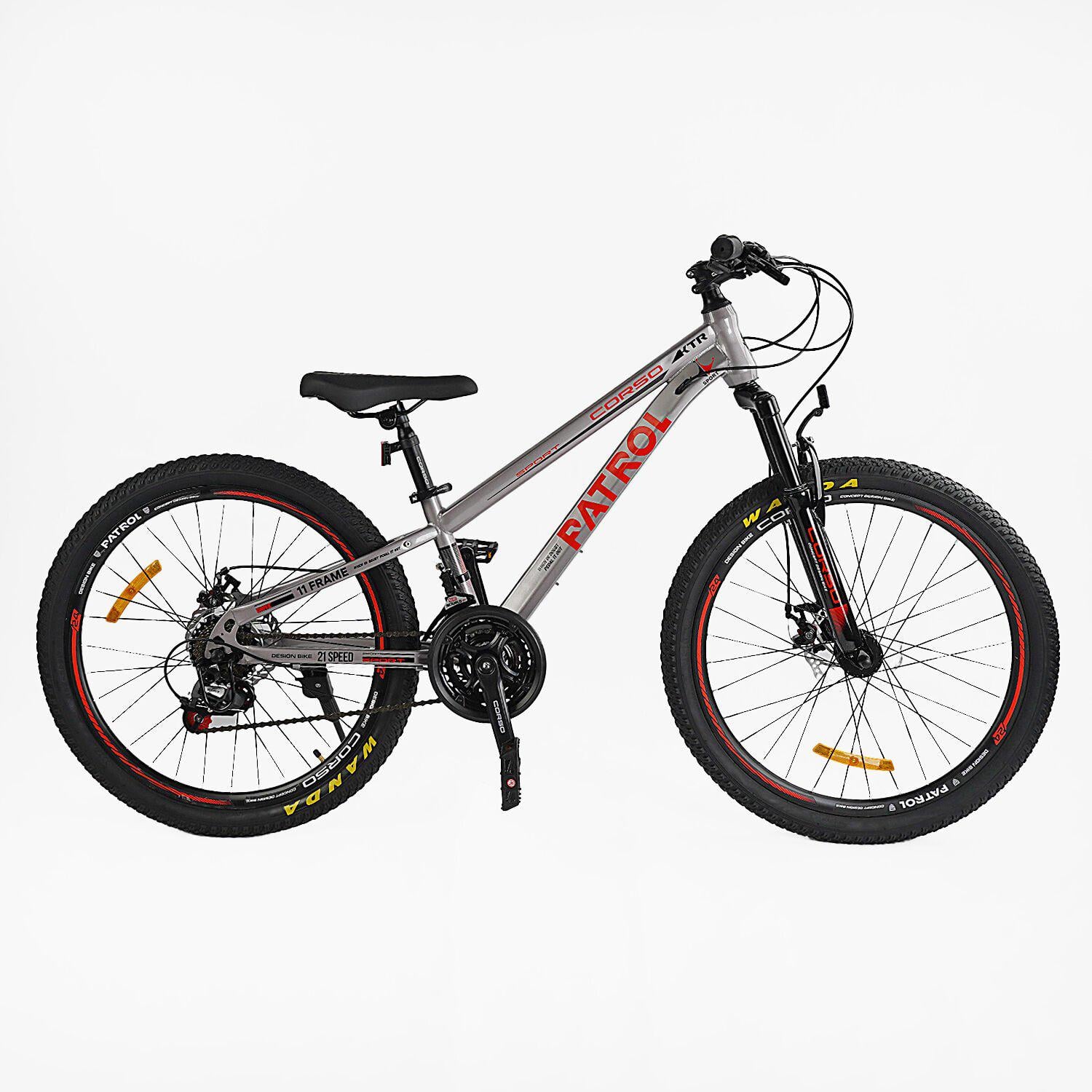 Велосипед спортивный Corso PATROL 24" PL-24849 (25070301) Велосипед спортивный Corso PATROL 24" PL-24849 (25070301)
