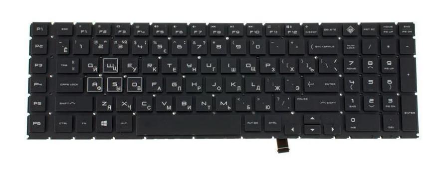 Клавиатура для ноутбука HP Omen 17-CB series rus без кадра/подсветка клавиш RGB Black (179581)