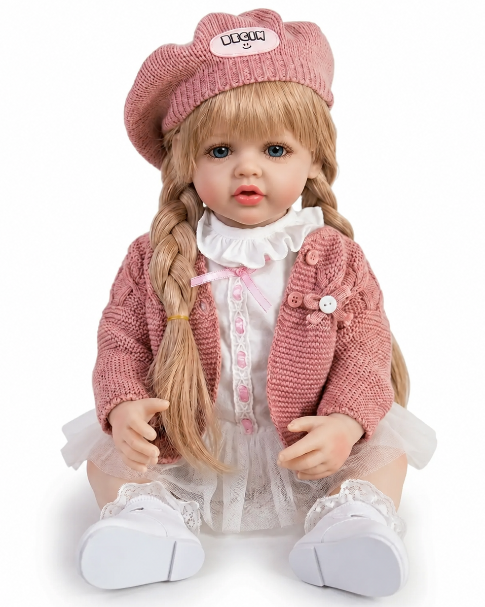 Кукла реалистичная Doll Reborn Baby Born силиконовая 55 см (К0100307)