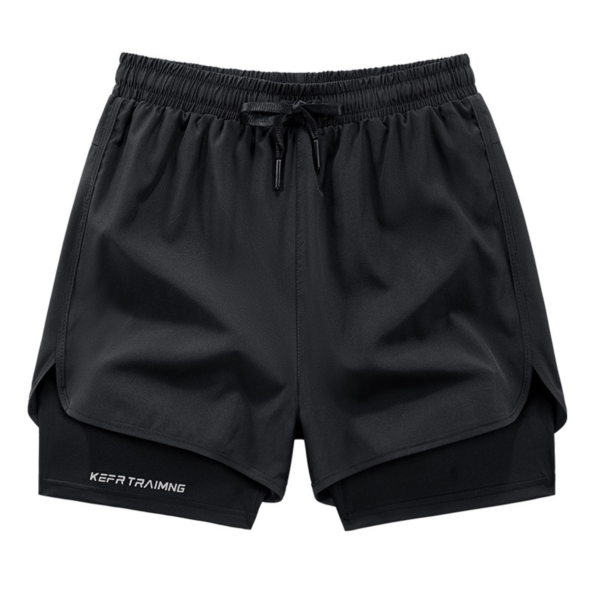 Шорты с тайтсами двойные спортивные OutlendShorts M-L Черный (3043)