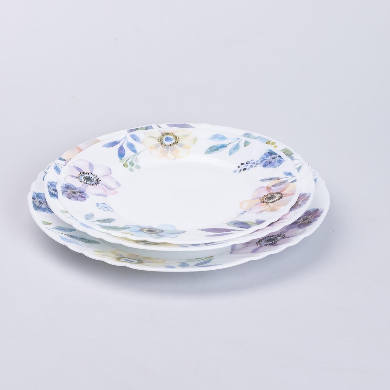 Сервіз столовий керамічний на 6 персон 18 предметів Білий (5385) - фото 10 Сервіз столовий керамічний на 6 персон 18 предметів Білий (5385) - фото 10