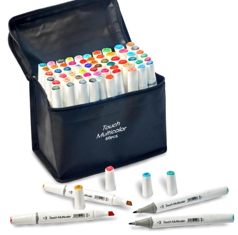 Маркеры двухсторонние Touch Multicolor 60 цветов с альбомом для скетчинга А5 20 листов (1801953737) Маркеры двухсторонние Touch Multicolor 60 цветов с альбомом для скетчинга А5 20 листов (1801953737)