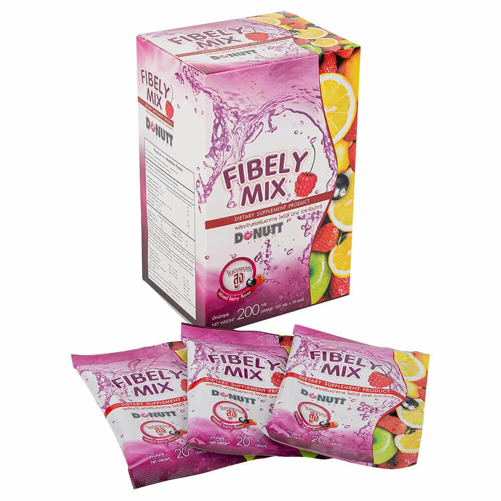 Клітковина для схуднення та детоксу Donutt Fibely Mix Ягідний мікс 200 г (8858934702734)