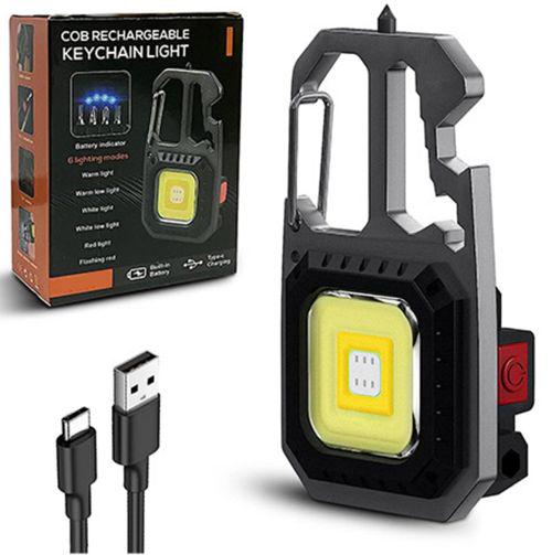 Фонарь многофункциональный 5138/KL-535-COB ULTRA white/yellow/red магнит/отвертка/карабин/Power indicator/USB-C - фото 5