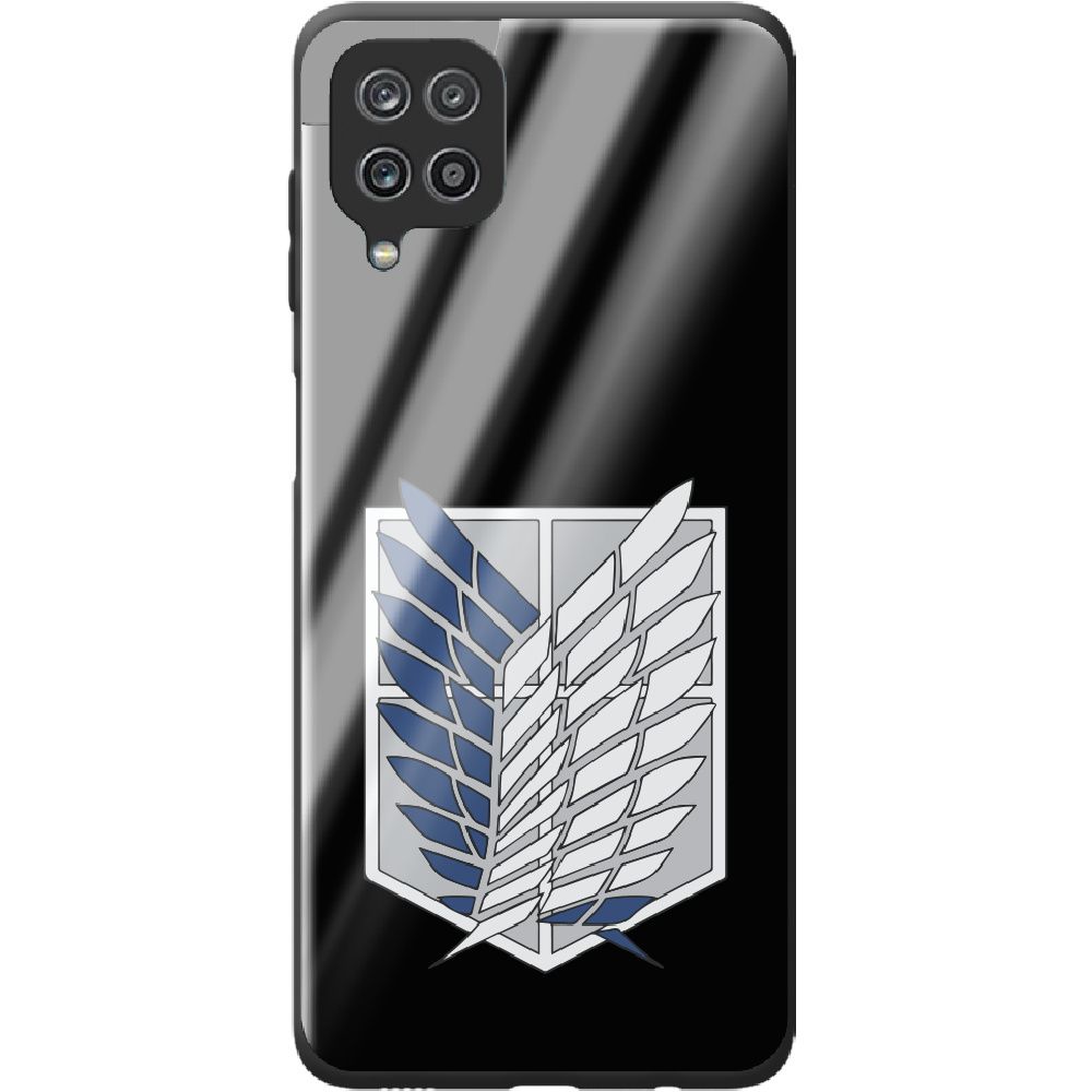 Чохол BoxFace Samsung M325F Galaxy M32 Атака Титанів Крила Свободи Чорний силікон зі склом (42962-bk88-44203)